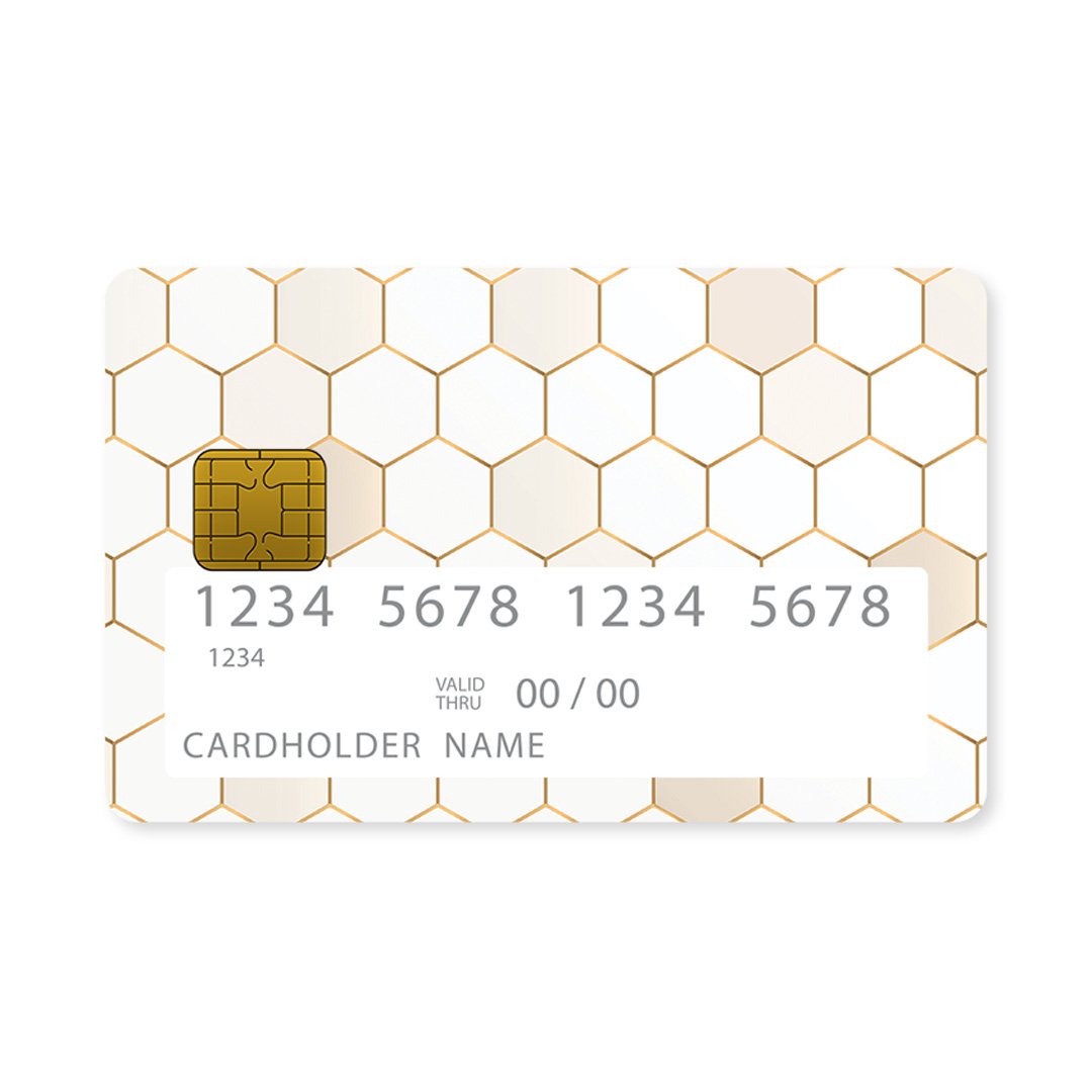 Hexagonal Gold Geometric - Card Overlay