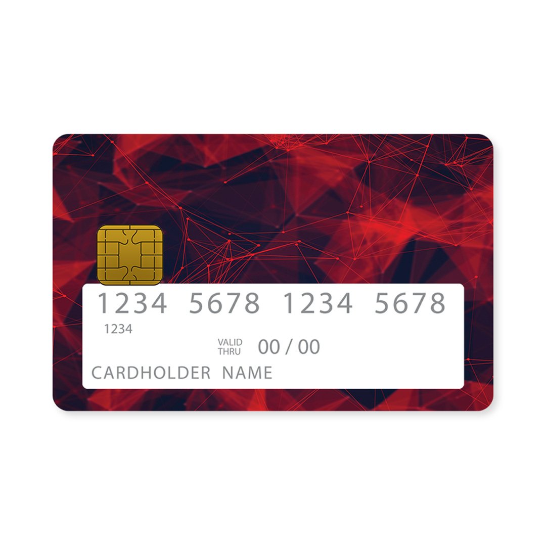 Red Technology Geometric - Card Overlay