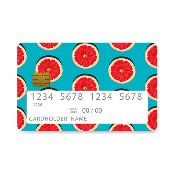 Bank Card Skin with  Grapefruit Slice design