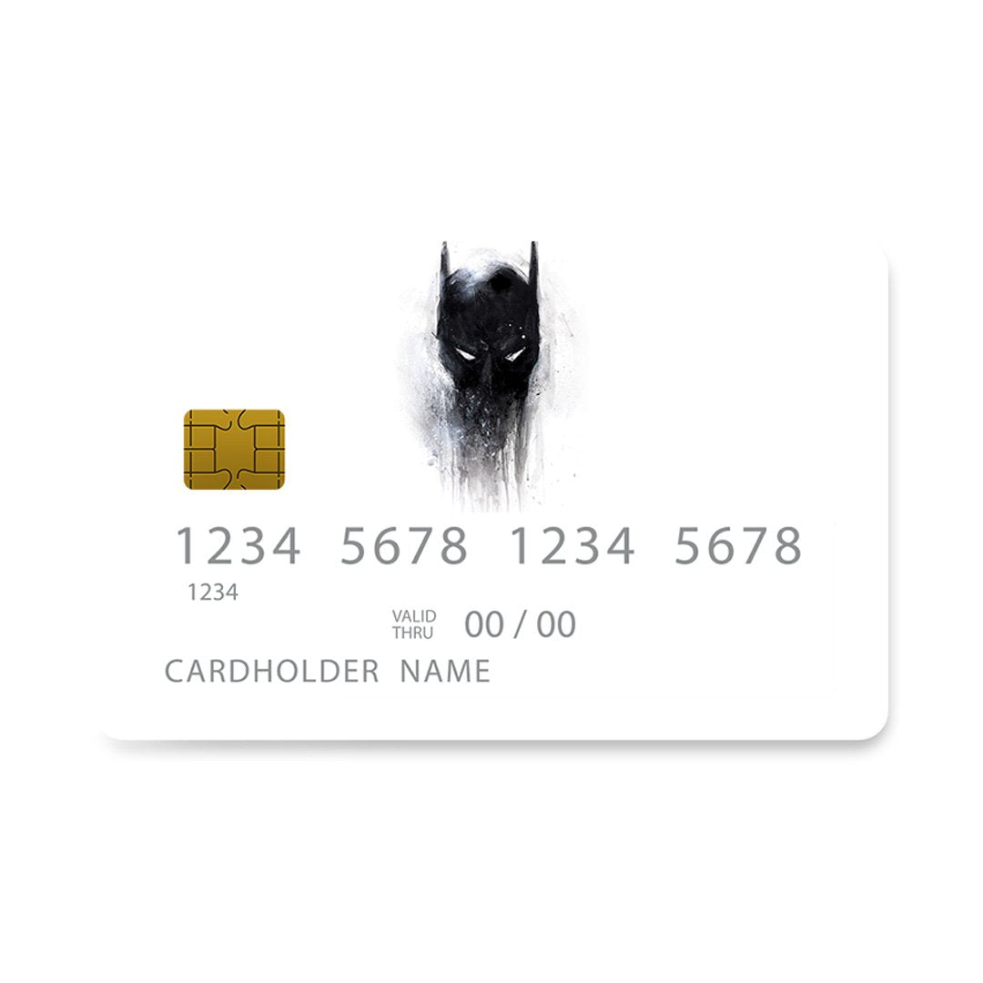 Επικάλυψη Τραπεζικής Κάρτας σε σχέδιο Paint Bat Hero σε λευκό φόντο