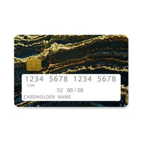 Thumbnail for Bank Card Skin with  Marble Gold Dark Blue design
