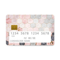 Thumbnail for Bank Card Skin with  Marble Hexagon Pink design