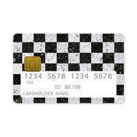 Thumbnail for Επικάλυψη Τραπεζικής Κάρτας σε σχέδιο Marble Square Geometric σε λευκό φόντο