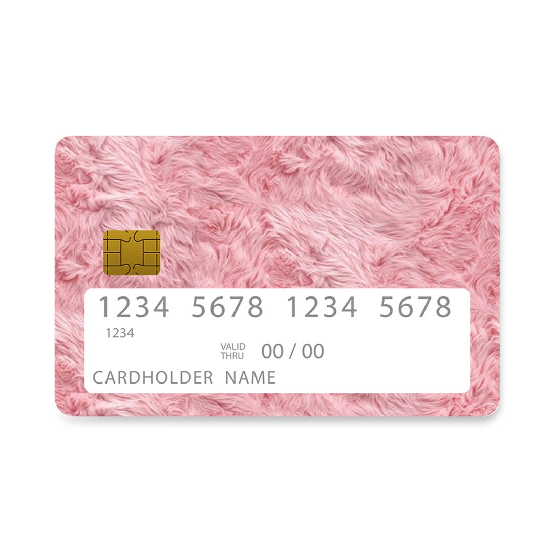Επικάλυψη Τραπεζικής Κάρτας σε σχέδιο Fur Minimal σε λευκό φόντο