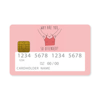 Thumbnail for Επικάλυψη Τραπεζικής Κάρτας σε σχέδιο Offended Not σε λευκό φόντο