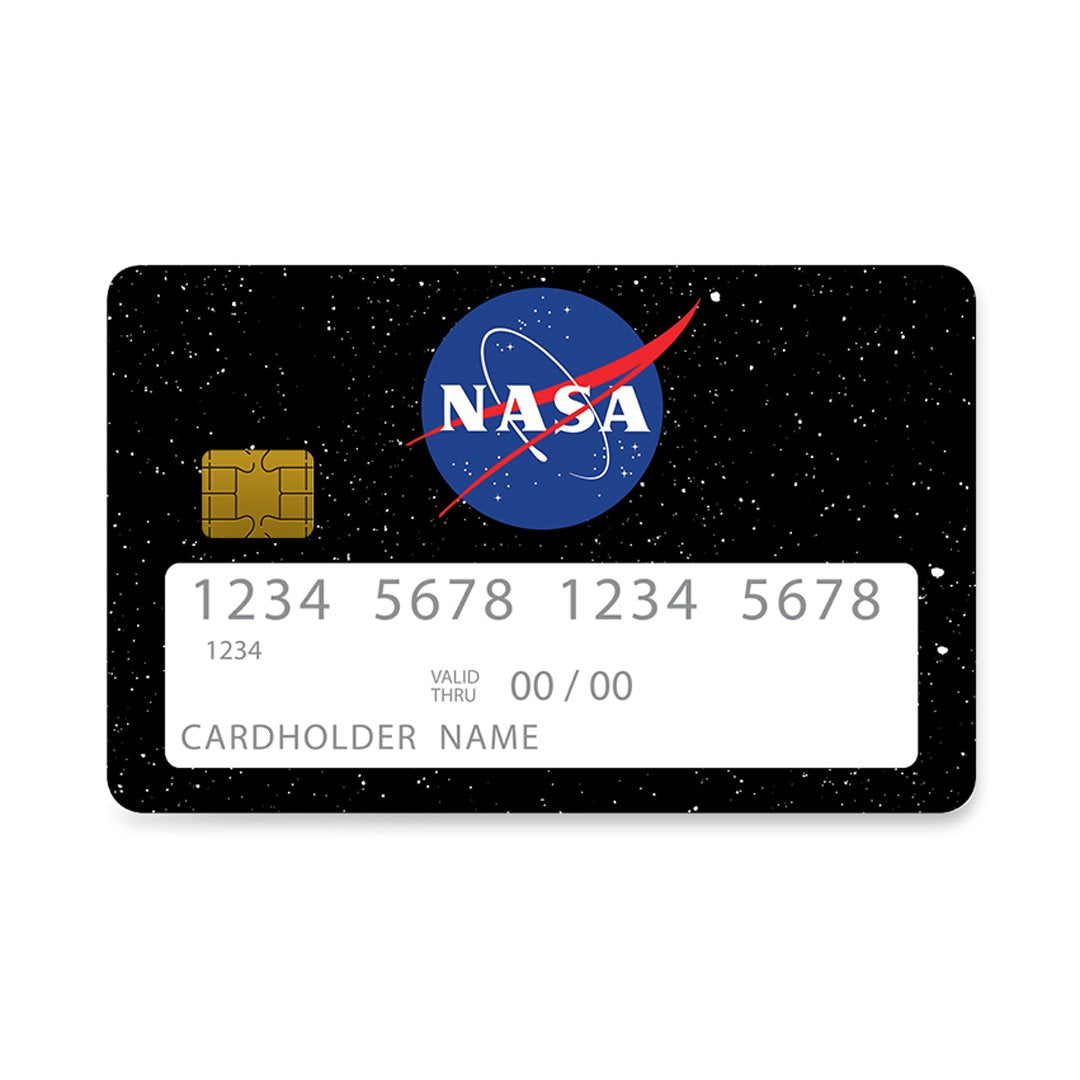 Επικάλυψη Τραπεζικής Κάρτας σε σχέδιο NASA PopArt σε λευκό φόντο