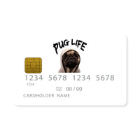 Thumbnail for Επικάλυψη Τραπεζικής Κάρτας σε σχέδιο Pug Life σε λευκό φόντο