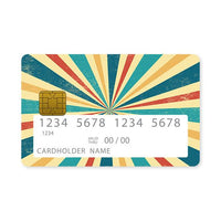 Thumbnail for Επικάλυψη Τραπεζικής Κάρτας σε σχέδιο Retro Sunburst σε λευκό φόντο