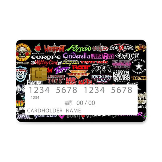 Bank Card Skin with  Rock Bands design