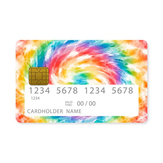 Επικάλυψη Τραπεζικής Κάρτας σε σχέδιο Tie Dye σε λευκό φόντο