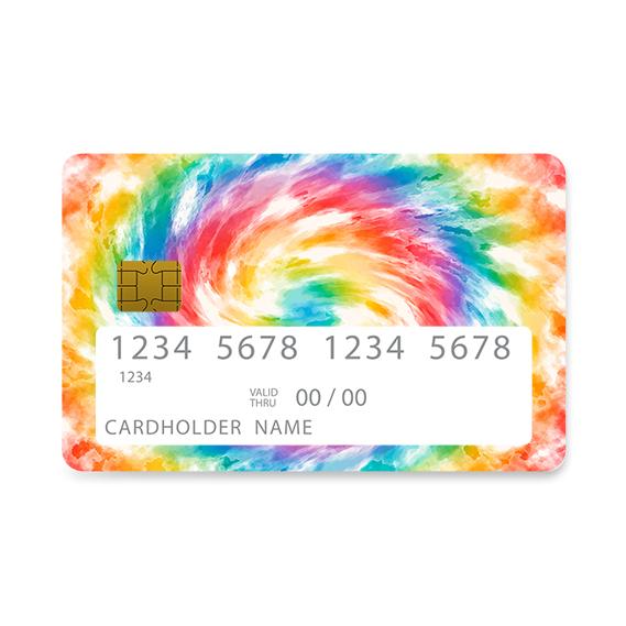 Bank Card Skin with  Tie Dye design