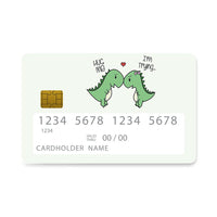 Thumbnail for Επικάλυψη Τραπεζικής Κάρτας σε σχέδιο Valentine Rex σε λευκό φόντο