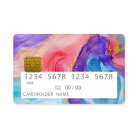 Thumbnail for Επικάλυψη Τραπεζικής Κάρτας σε σχέδιο Watercolor Colorful σε λευκό φόντο