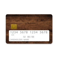Thumbnail for Επικάλυψη Τραπεζικής Κάρτας σε σχέδιο Dark Wood σε λευκό φόντο
