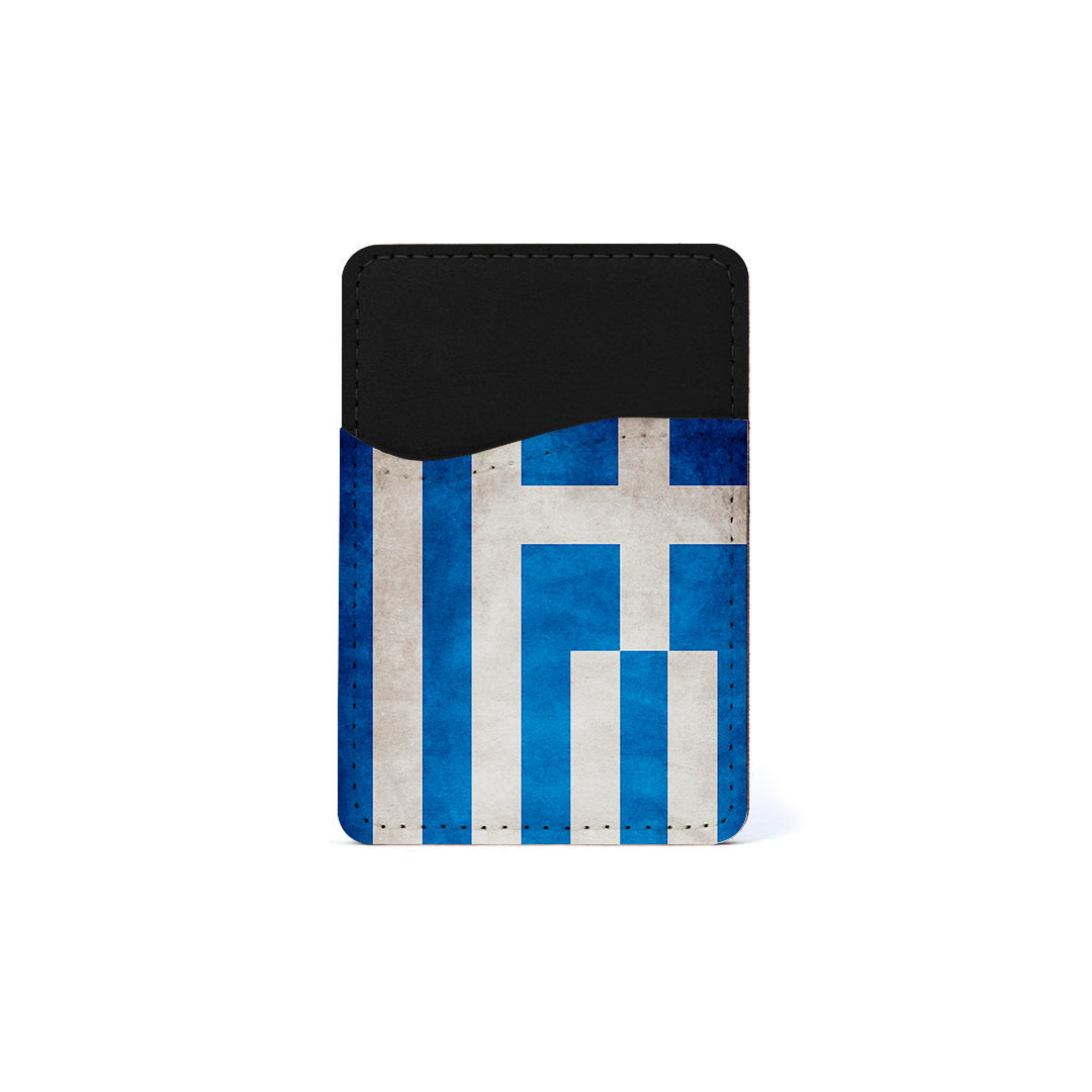 Αυτοκόλλητη Θήκη Καρτών με χρώμα Flag Greek – Smartfits