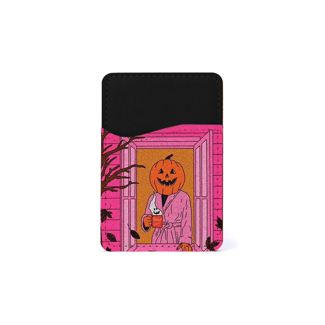 Αυτοκόλλητη Θήκη Καρτών με χρώμα Halloween Pumpkin Lady – Smartfits