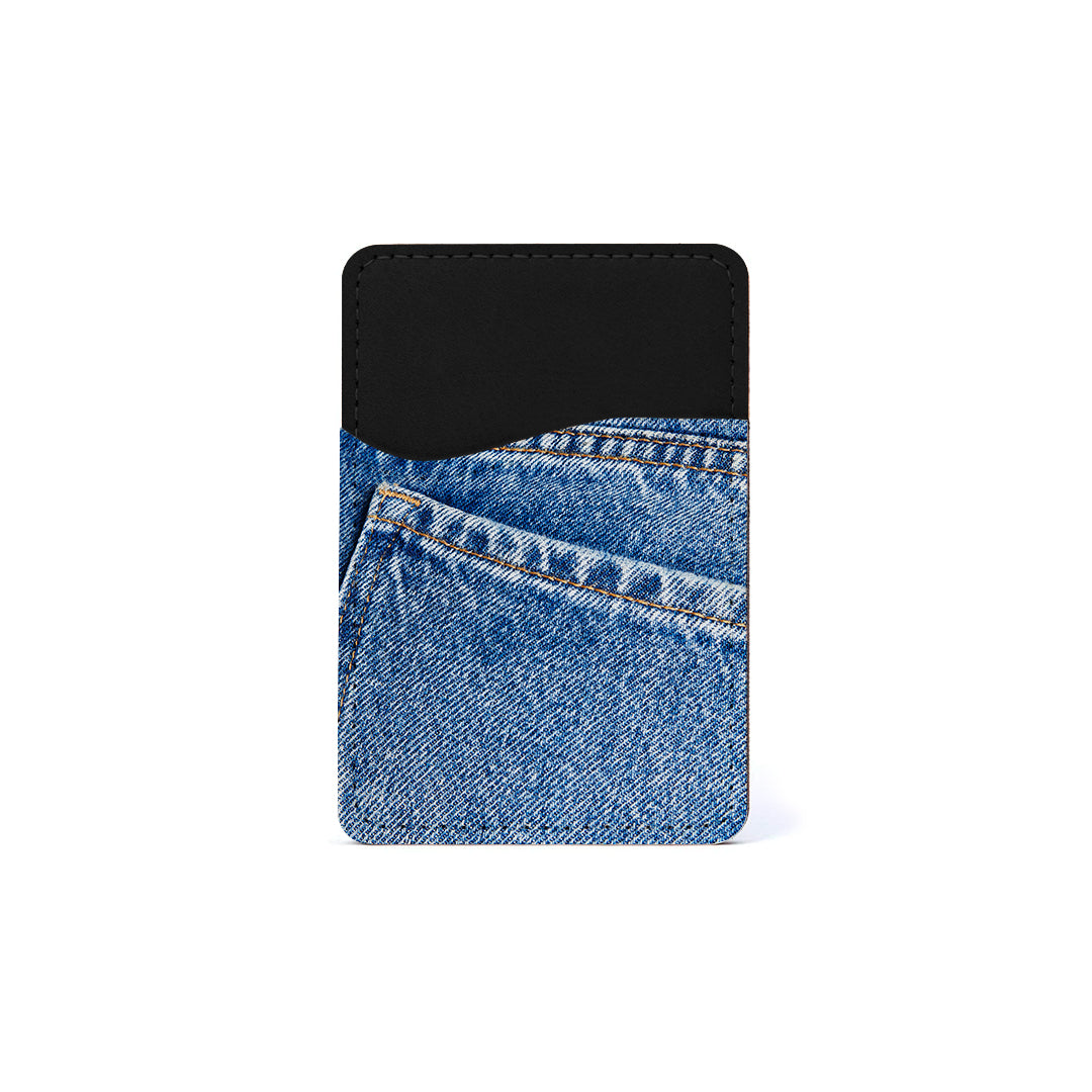 Αυτοκόλλητη Θήκη Καρτών με χρώμα Jeans Pocket – Smartfits