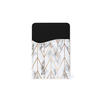 Thumbnail for Αυτοκόλλητη Θήκη Καρτών με χρώμα Marble Gold Geometric – Smartfits