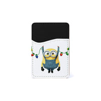 Thumbnail for Αυτοκόλλητη Θήκη Καρτών με χρώμα Xmas Minion Lights – Smartfits