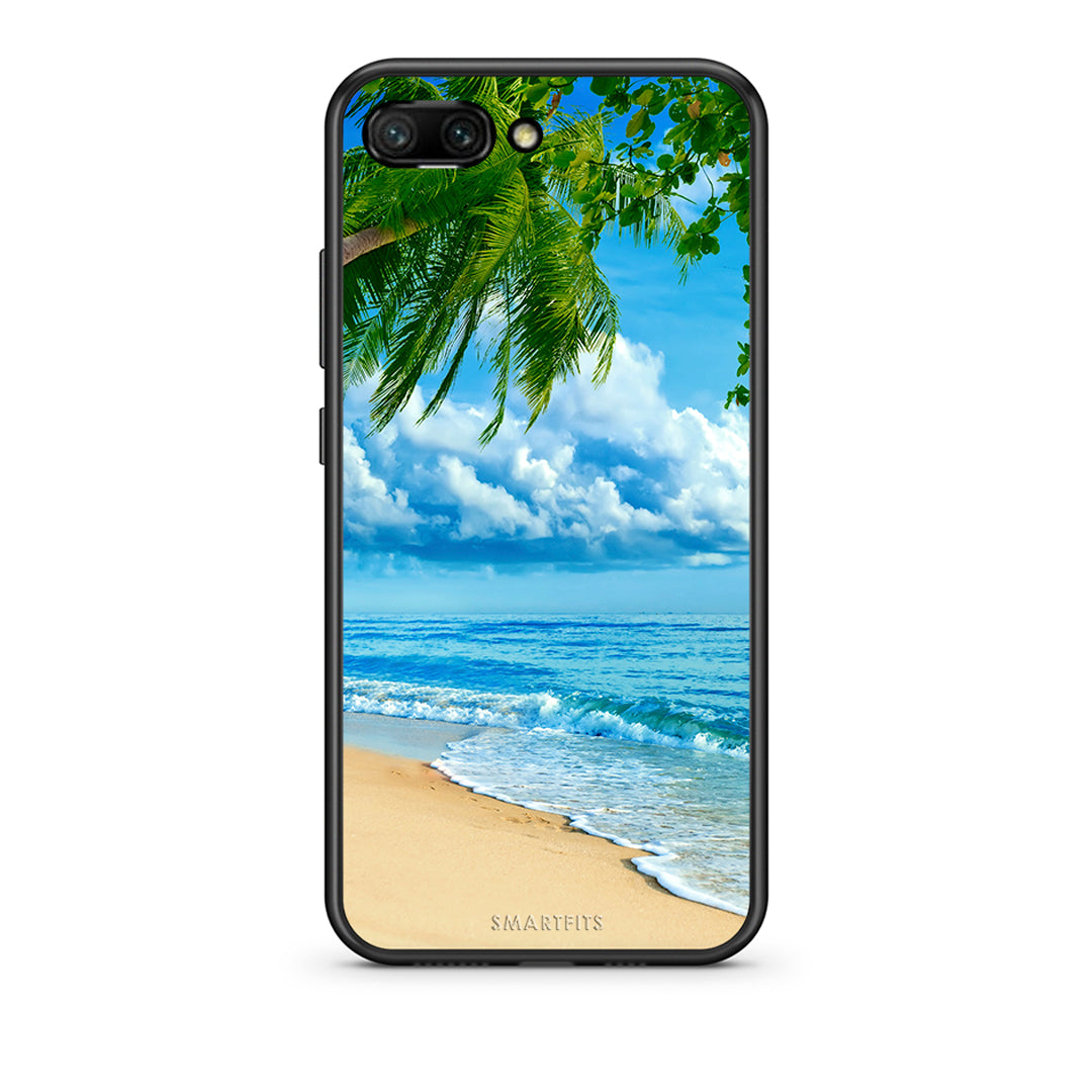 Honor 10 Beautiful Beach θήκη από τη Smartfits με σχέδιο στο πίσω μέρος και μαύρο περίβλημα | Smartphone case with colorful back and black bezels by Smartfits