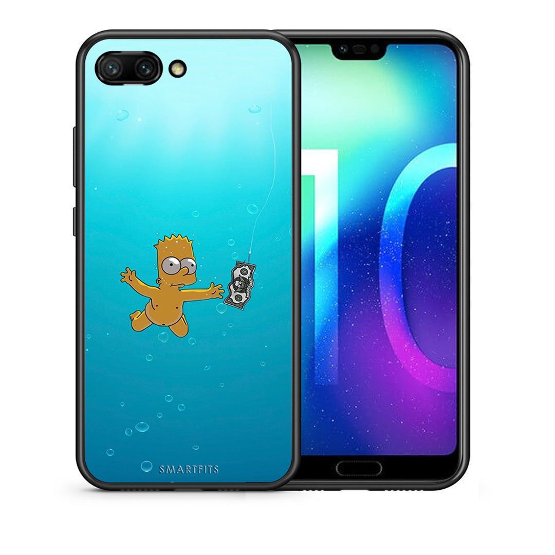 Θήκη Honor 10 Chasing Money από τη Smartfits με σχέδιο στο πίσω μέρος και μαύρο περίβλημα | Honor 10 Chasing Money case with colorful back and black bezels