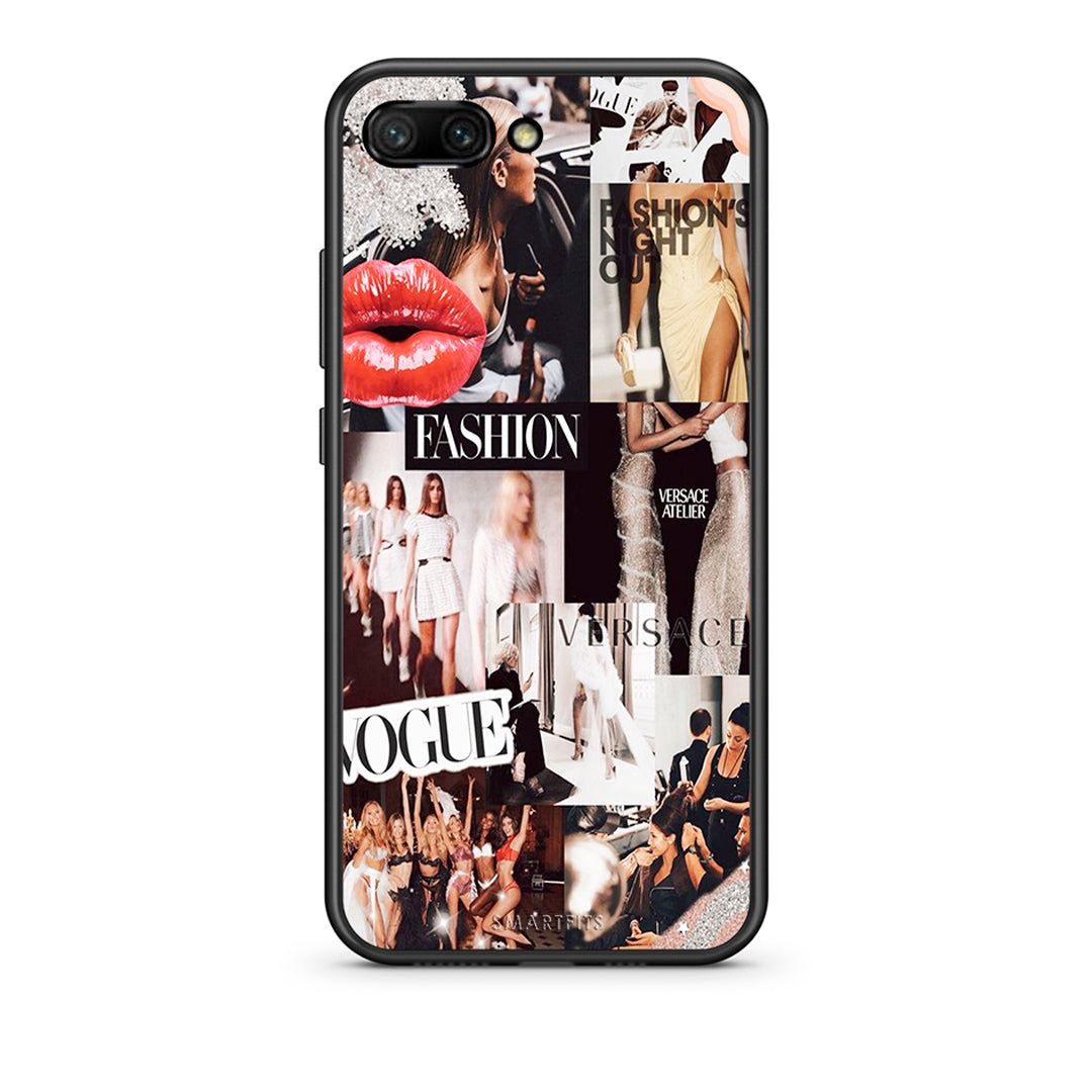 Honor 10 Collage Fashion Θήκη Αγίου Βαλεντίνου από τη Smartfits με σχέδιο στο πίσω μέρος και μαύρο περίβλημα | Smartphone case with colorful back and black bezels by Smartfits