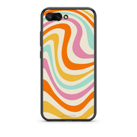 Thumbnail for Honor 10 Colourful Waves θήκη από τη Smartfits με σχέδιο στο πίσω μέρος και μαύρο περίβλημα | Smartphone case with colorful back and black bezels by Smartfits