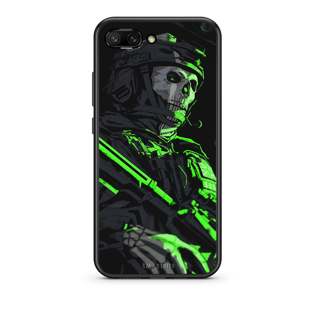 Honor 10 Green Soldier Θήκη Αγίου Βαλεντίνου από τη Smartfits με σχέδιο στο πίσω μέρος και μαύρο περίβλημα | Smartphone case with colorful back and black bezels by Smartfits