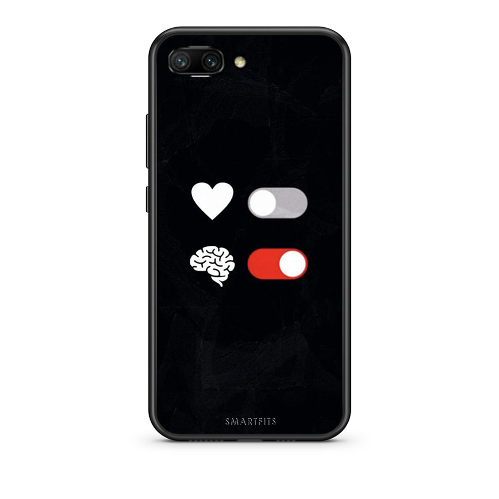 Honor 10 Heart Vs Brain Θήκη Αγίου Βαλεντίνου από τη Smartfits με σχέδιο στο πίσω μέρος και μαύρο περίβλημα | Smartphone case with colorful back and black bezels by Smartfits