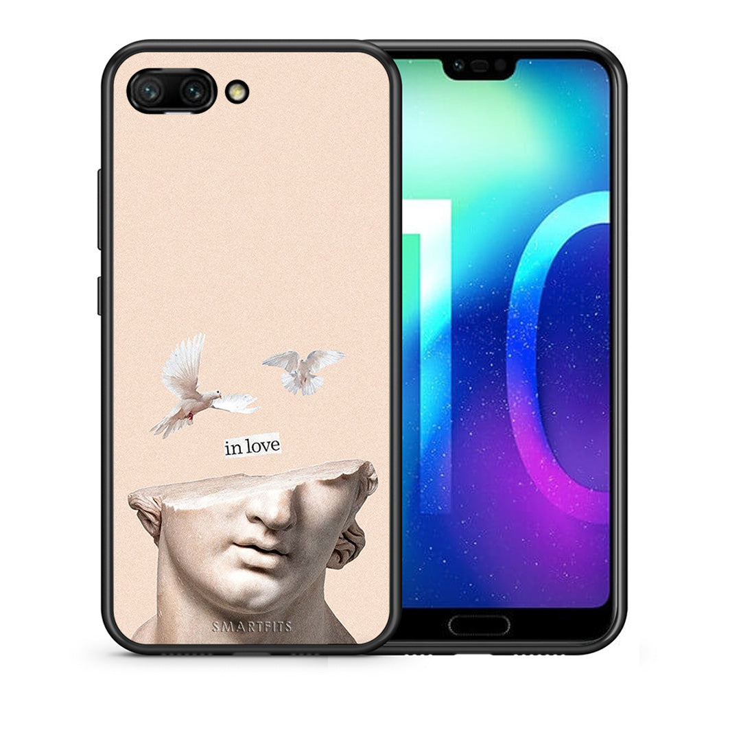 Θήκη Honor 10 In Love από τη Smartfits με σχέδιο στο πίσω μέρος και μαύρο περίβλημα | Honor 10 In Love case with colorful back and black bezels