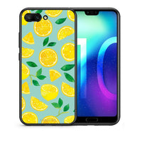 Thumbnail for Θήκη Honor 10 Lemons από τη Smartfits με σχέδιο στο πίσω μέρος και μαύρο περίβλημα | Honor 10 Lemons case with colorful back and black bezels