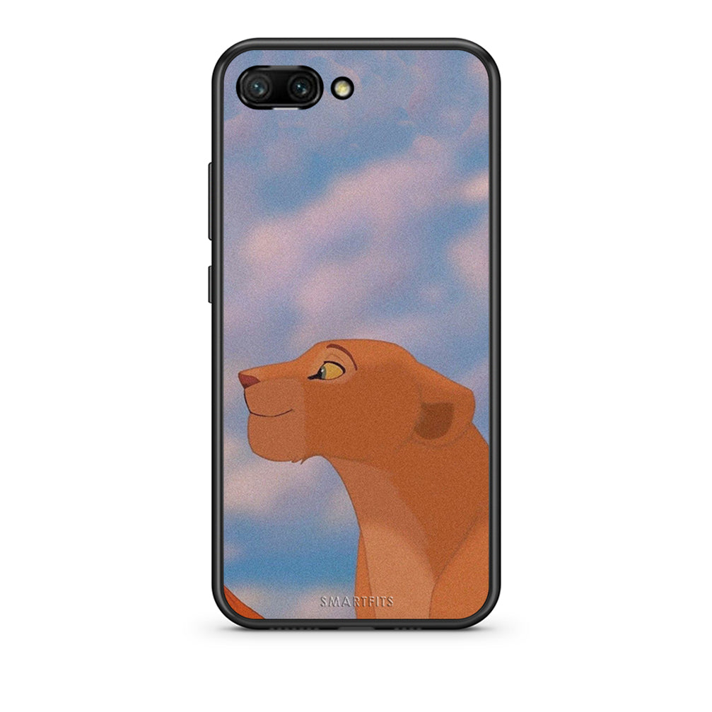 Honor 10 Lion Love 2 Θήκη Αγίου Βαλεντίνου από τη Smartfits με σχέδιο στο πίσω μέρος και μαύρο περίβλημα | Smartphone case with colorful back and black bezels by Smartfits