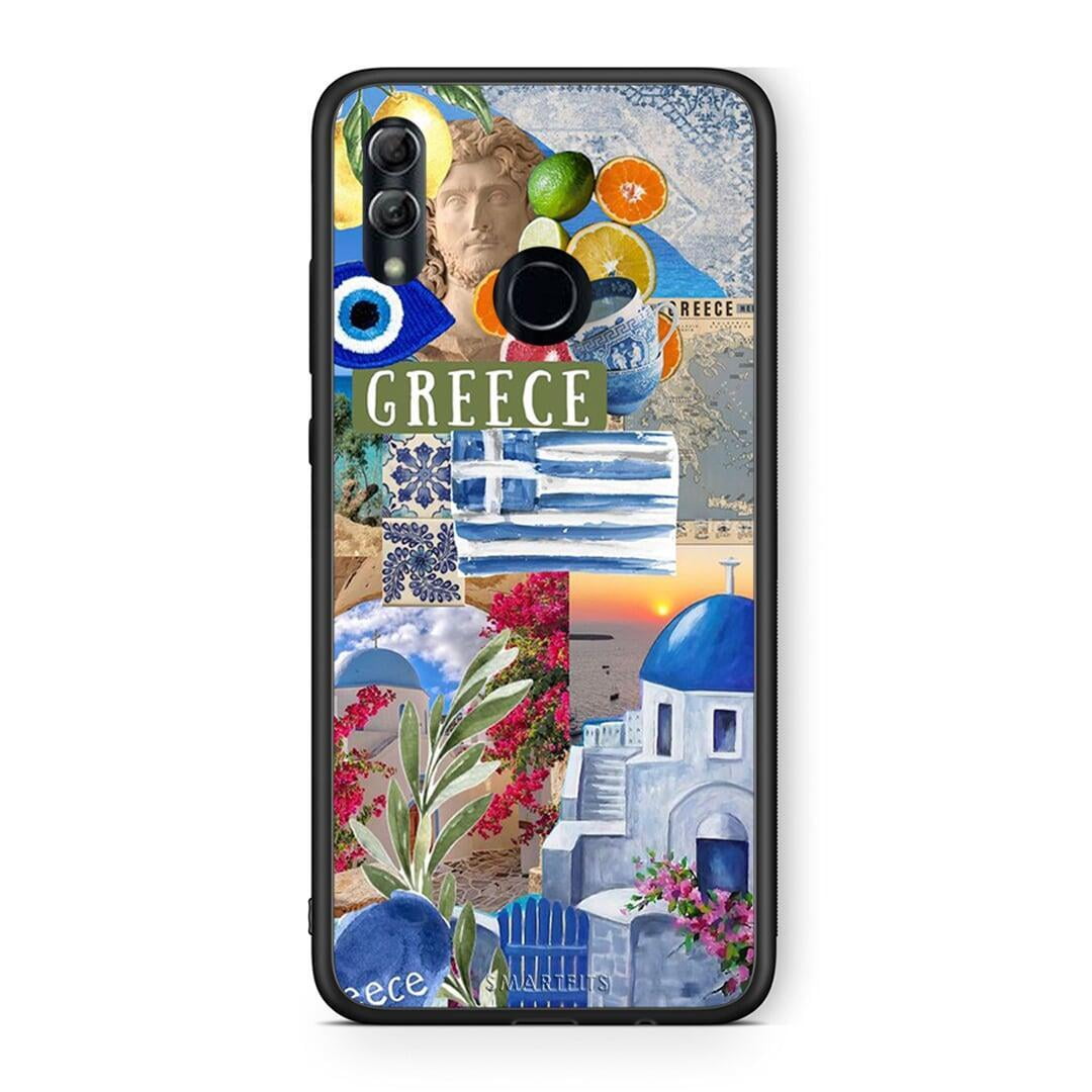 Honor 10 Lite All Greek Θήκη από τη Smartfits με σχέδιο στο πίσω μέρος και μαύρο περίβλημα | Smartphone case with colorful back and black bezels by Smartfits