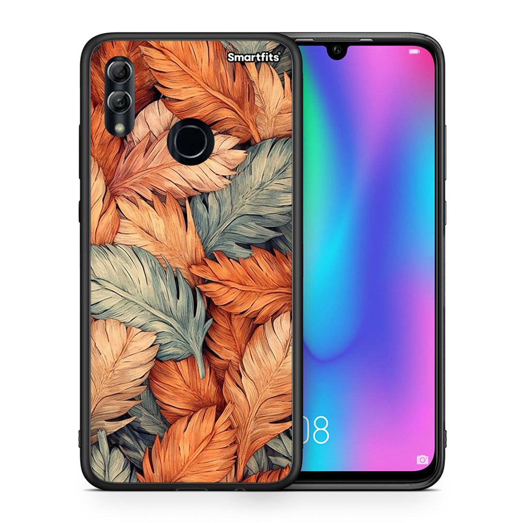 Θήκη Honor 10 Lite Autumn Leaves από τη Smartfits με σχέδιο στο πίσω μέρος και μαύρο περίβλημα | Honor 10 Lite Autumn Leaves case with colorful back and black bezels