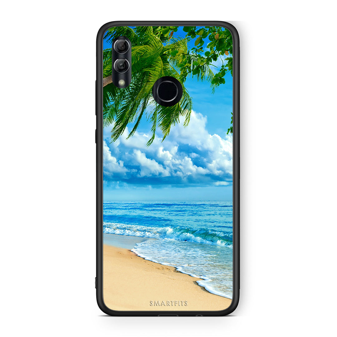 Honor 8x Beautiful Beach θήκη από τη Smartfits με σχέδιο στο πίσω μέρος και μαύρο περίβλημα | Smartphone case with colorful back and black bezels by Smartfits
