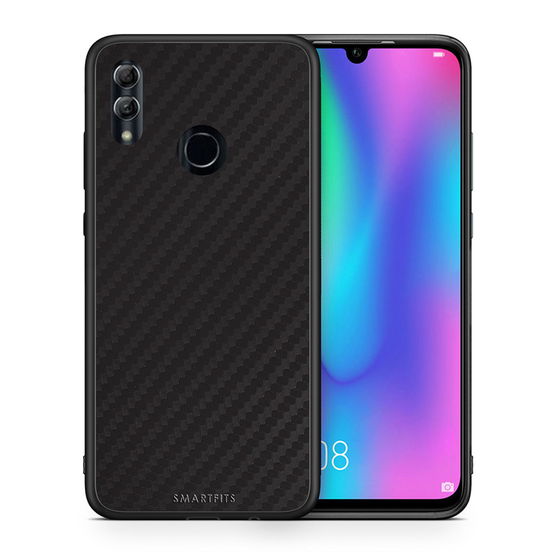 Θήκη Honor 8x Carbon Black από τη Smartfits με σχέδιο στο πίσω μέρος και μαύρο περίβλημα | Honor 8x Carbon Black case with colorful back and black bezels