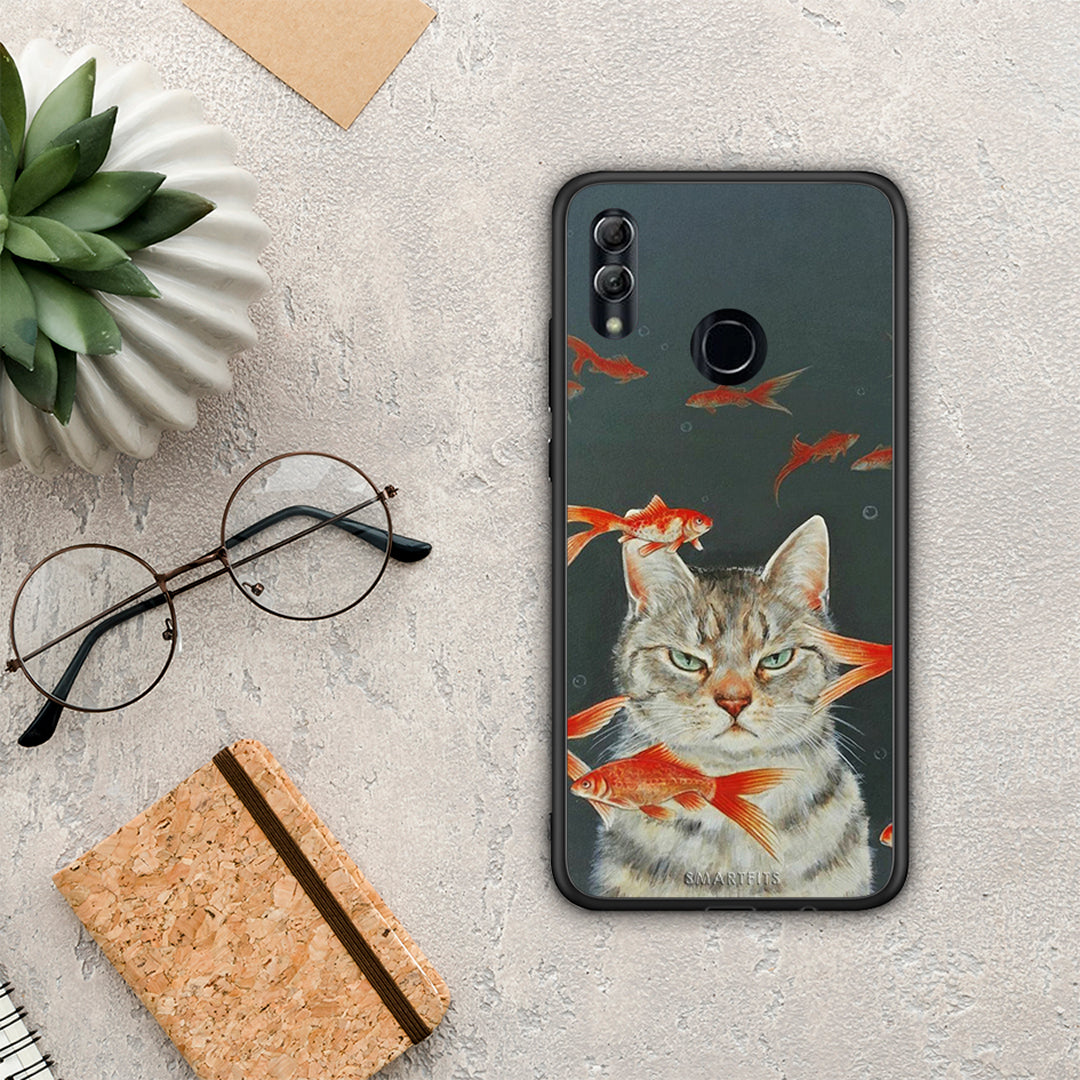 Cat Goldfish - Honor 10 Lite case