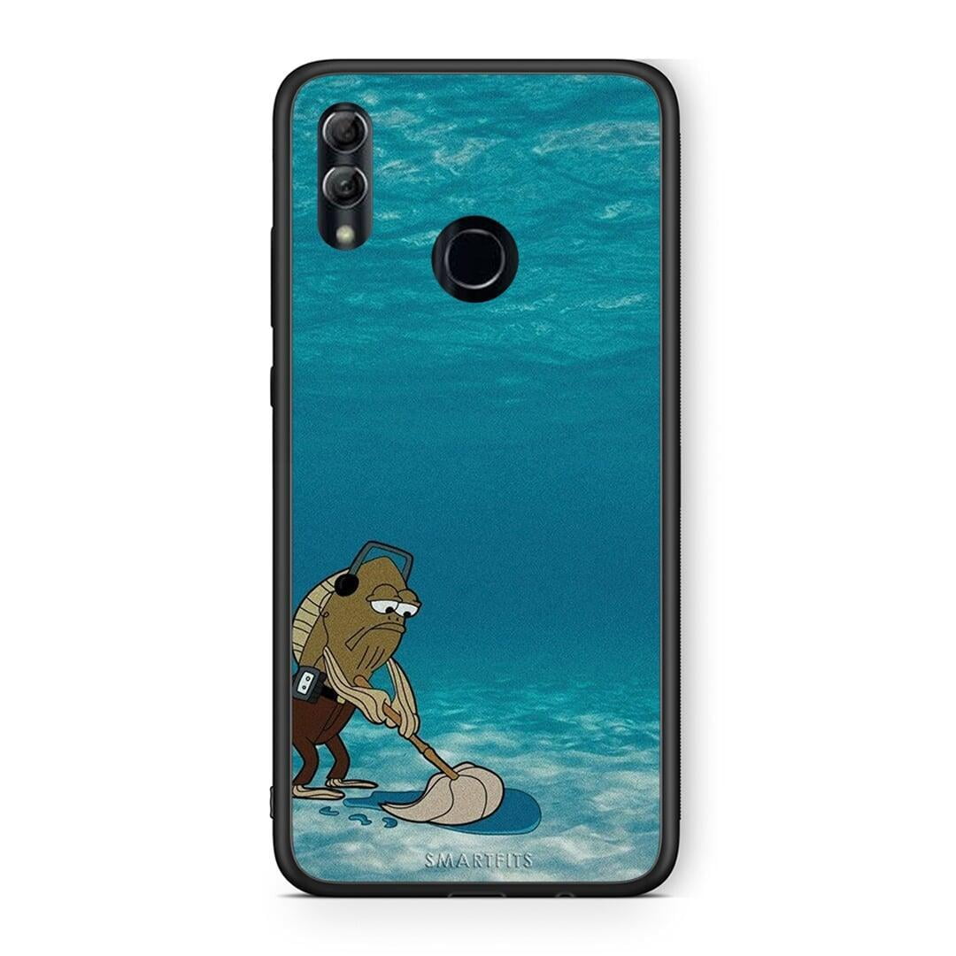 Honor 10 Lite Clean The Ocean Θήκη από τη Smartfits με σχέδιο στο πίσω μέρος και μαύρο περίβλημα | Smartphone case with colorful back and black bezels by Smartfits