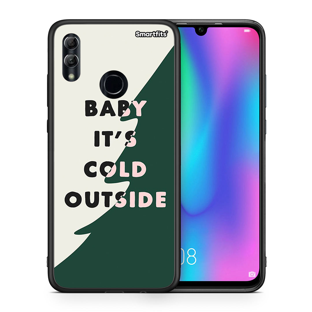 Θήκη Honor 8x Cold Outside από τη Smartfits με σχέδιο στο πίσω μέρος και μαύρο περίβλημα | Honor 8x Cold Outside case with colorful back and black bezels