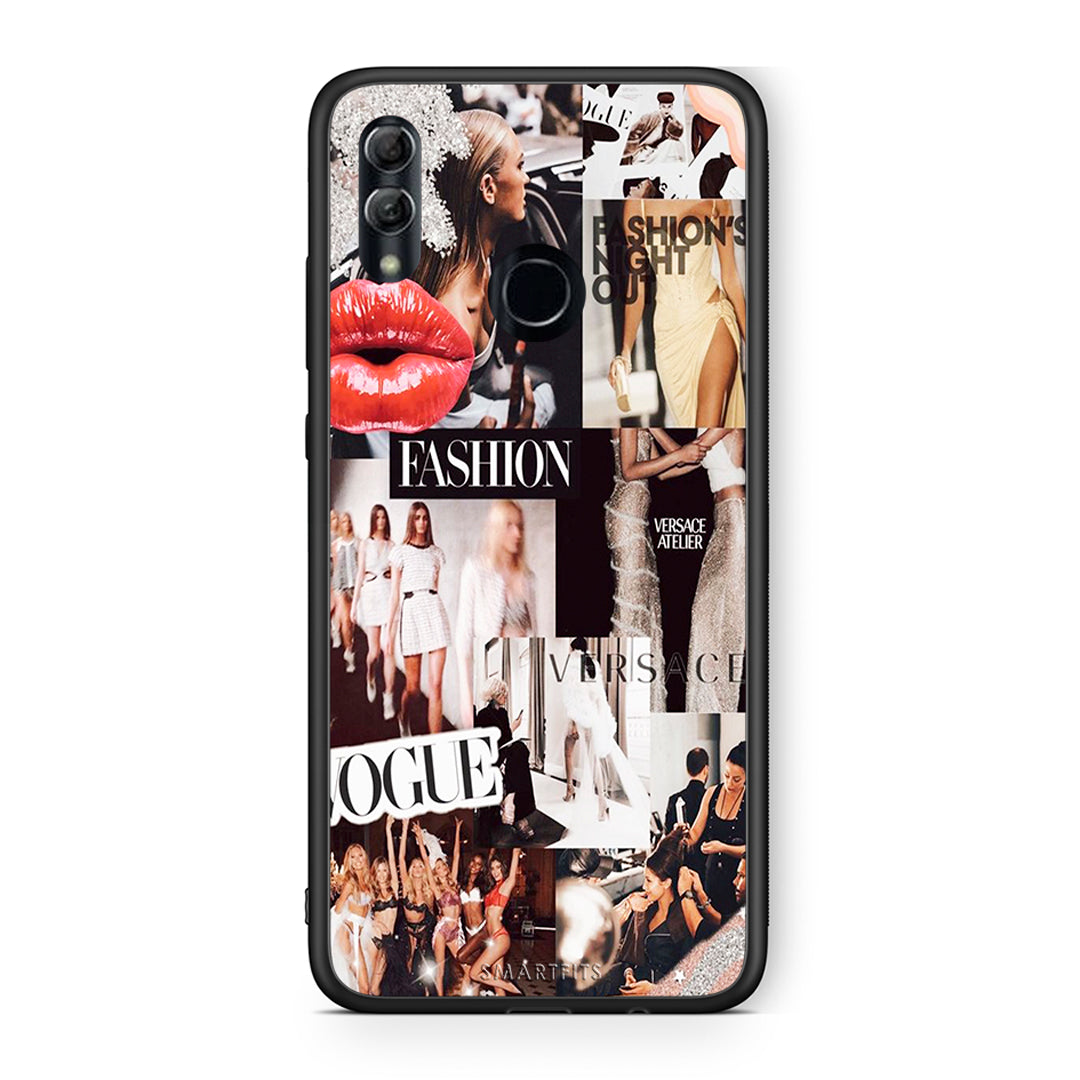 Honor 8x Collage Fashion Θήκη Αγίου Βαλεντίνου από τη Smartfits με σχέδιο στο πίσω μέρος και μαύρο περίβλημα | Smartphone case with colorful back and black bezels by Smartfits