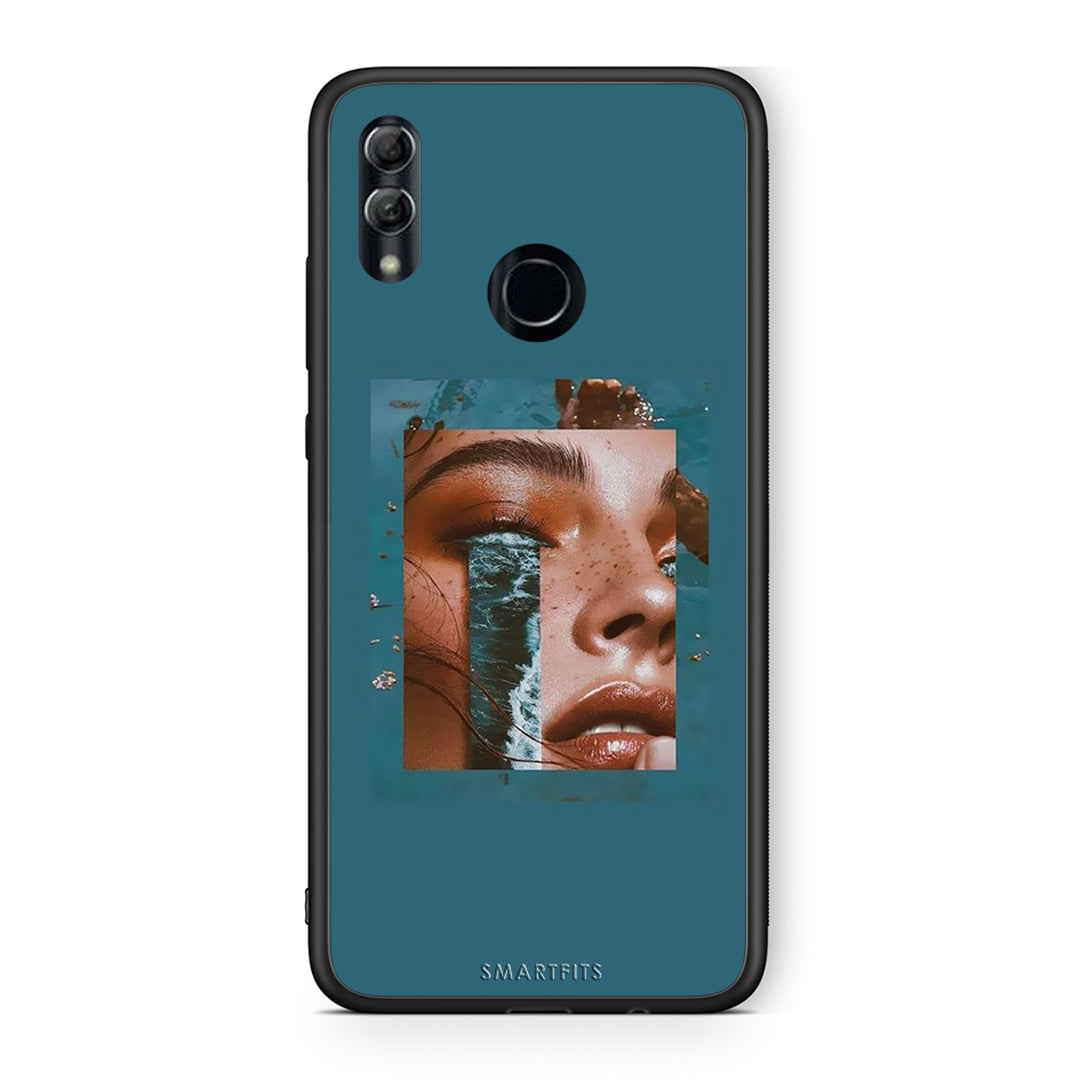 Honor 8x Cry An Ocean θήκη από τη Smartfits με σχέδιο στο πίσω μέρος και μαύρο περίβλημα | Smartphone case with colorful back and black bezels by Smartfits