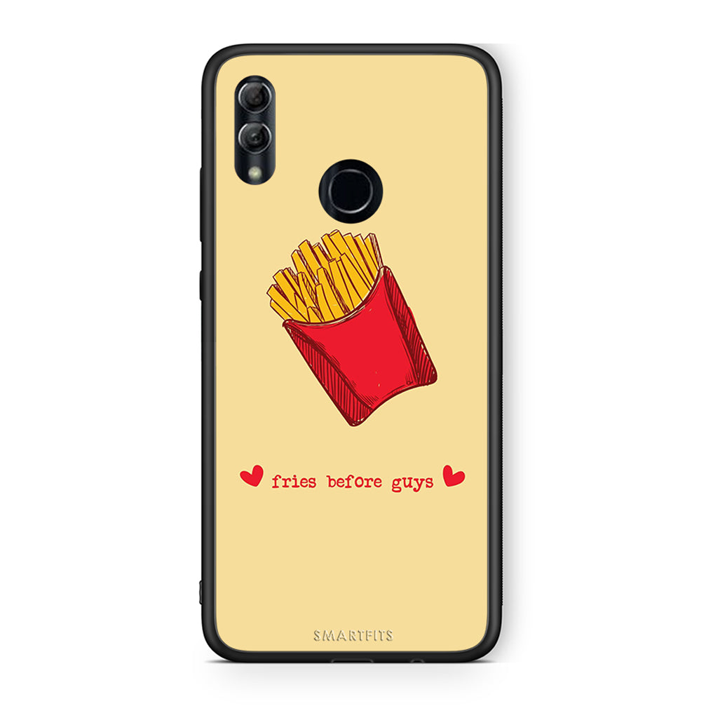Honor 8x Fries Before Guys Θήκη Αγίου Βαλεντίνου από τη Smartfits με σχέδιο στο πίσω μέρος και μαύρο περίβλημα | Smartphone case with colorful back and black bezels by Smartfits