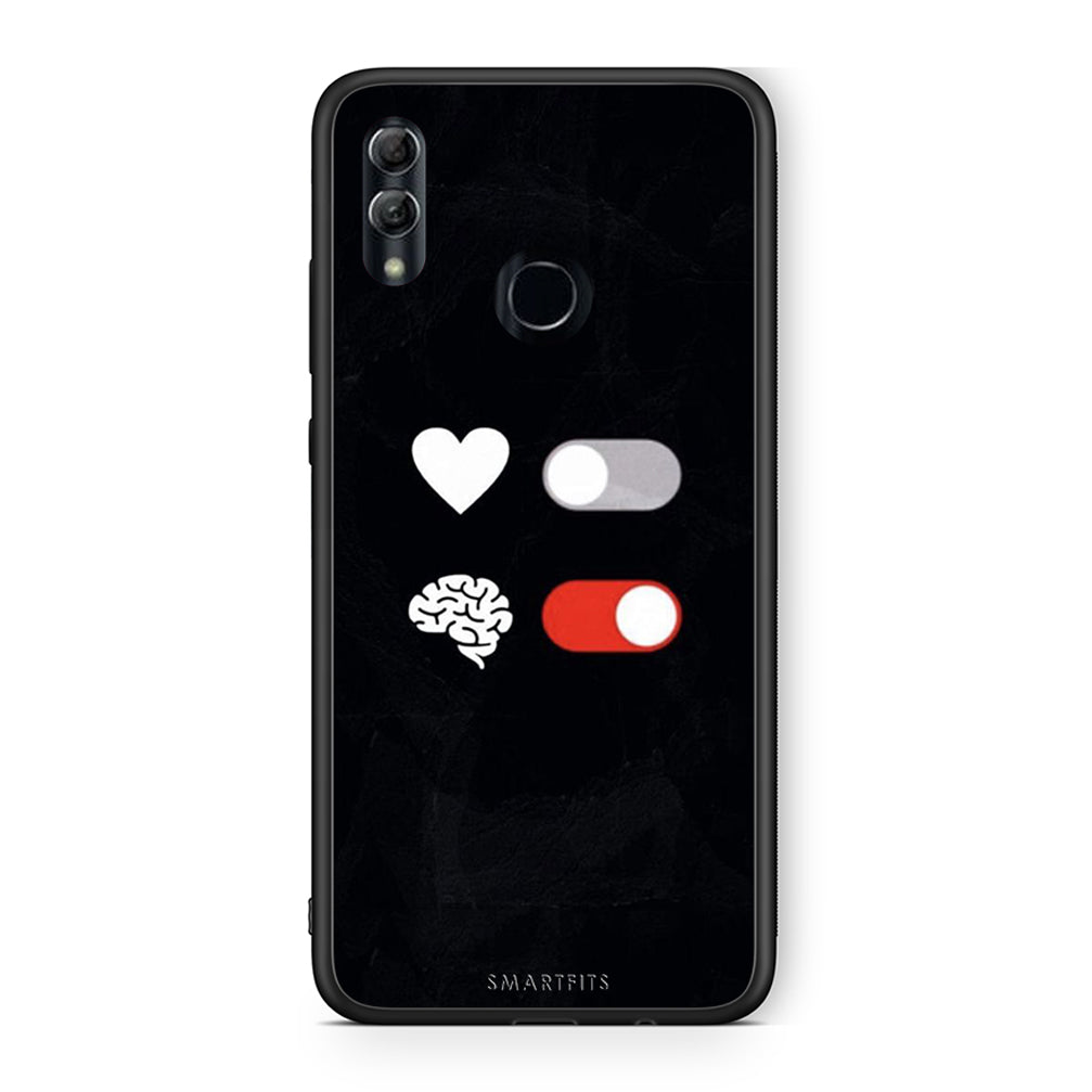 Honor 8x Heart Vs Brain Θήκη Αγίου Βαλεντίνου από τη Smartfits με σχέδιο στο πίσω μέρος και μαύρο περίβλημα | Smartphone case with colorful back and black bezels by Smartfits