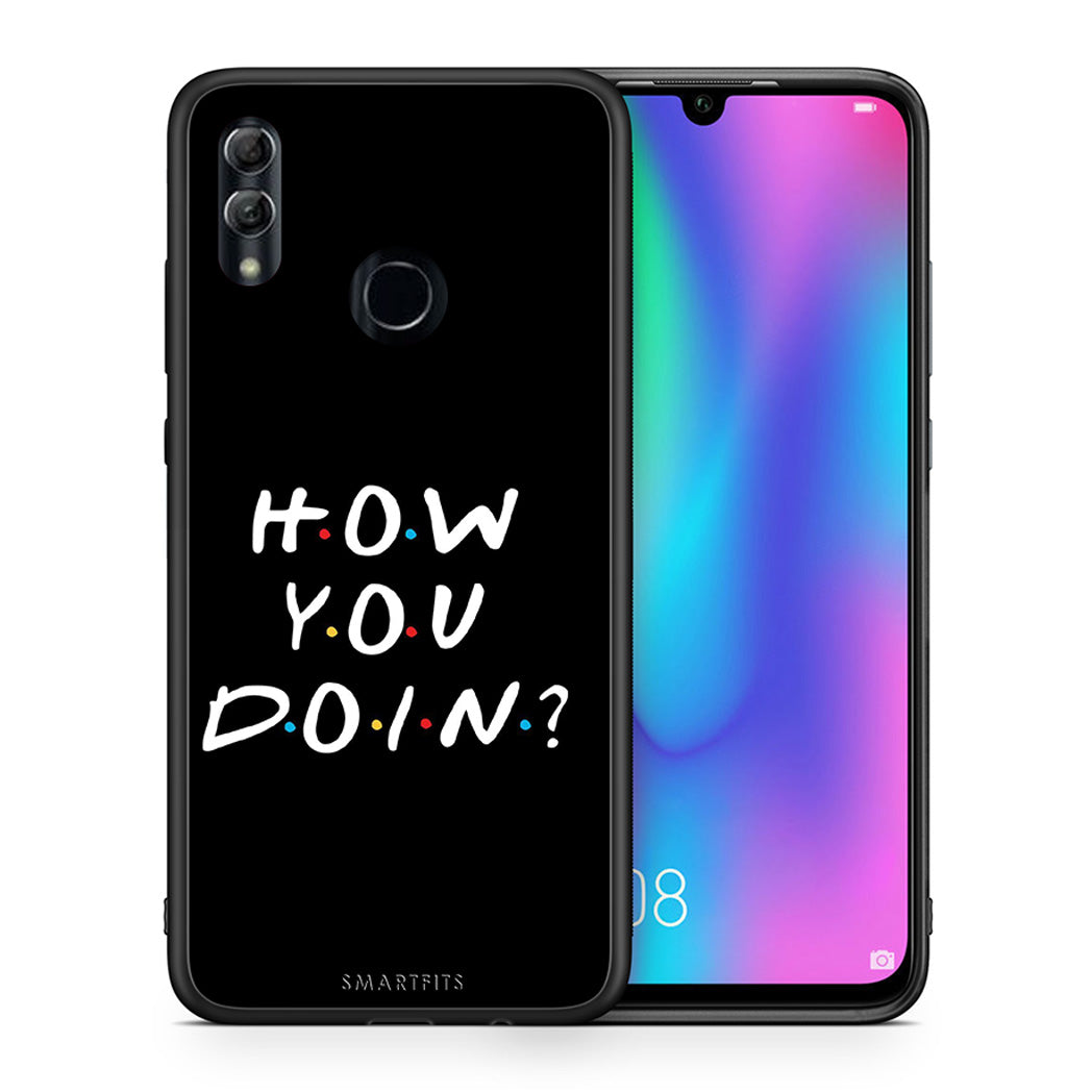 Θήκη Honor 10 Lite How You Doin από τη Smartfits με σχέδιο στο πίσω μέρος και μαύρο περίβλημα | Honor 10 Lite How You Doin case with colorful back and black bezels