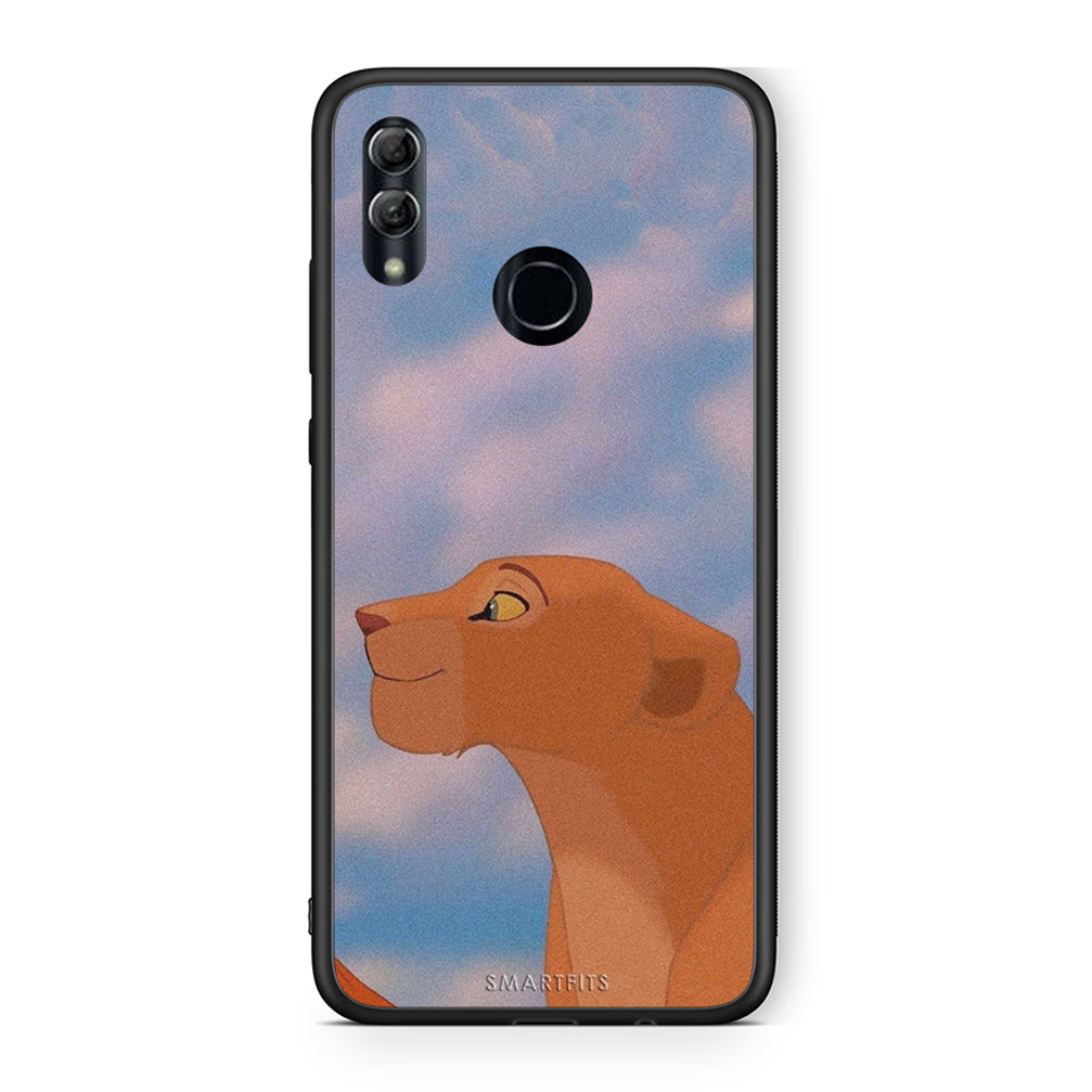 Honor 8x Lion Love 2 Θήκη Αγίου Βαλεντίνου από τη Smartfits με σχέδιο στο πίσω μέρος και μαύρο περίβλημα | Smartphone case with colorful back and black bezels by Smartfits