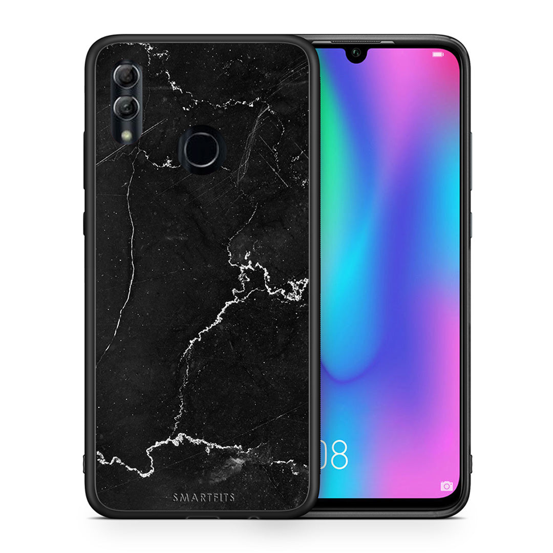 Θήκη Honor 8x Marble Black από τη Smartfits με σχέδιο στο πίσω μέρος και μαύρο περίβλημα | Honor 8x Marble Black case with colorful back and black bezels