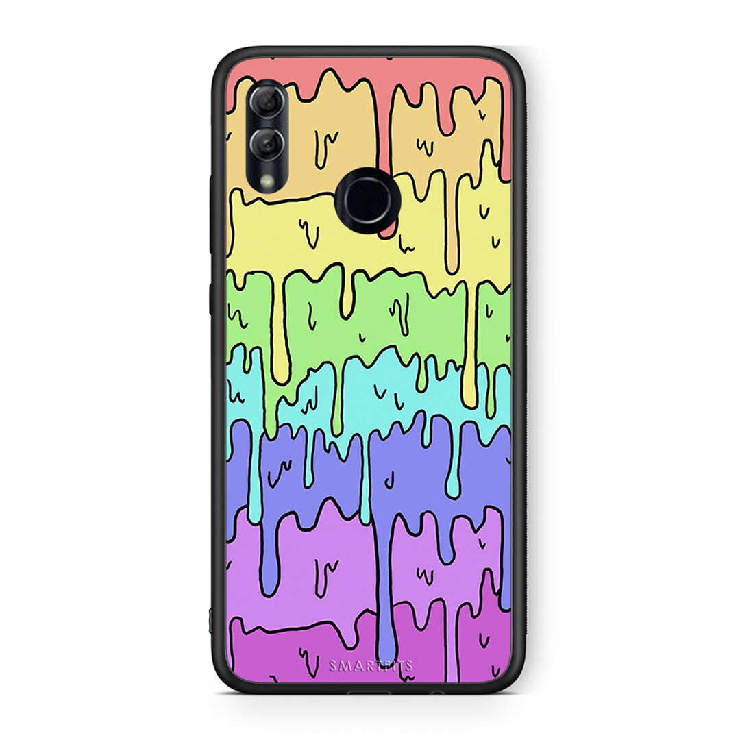 Honor 8x Melting Rainbow θήκη από τη Smartfits με σχέδιο στο πίσω μέρος και μαύρο περίβλημα | Smartphone case with colorful back and black bezels by Smartfits