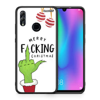 Thumbnail for Θήκη Honor 8x Merry F Xmas από τη Smartfits με σχέδιο στο πίσω μέρος και μαύρο περίβλημα | Honor 8x Merry F Xmas case with colorful back and black bezels