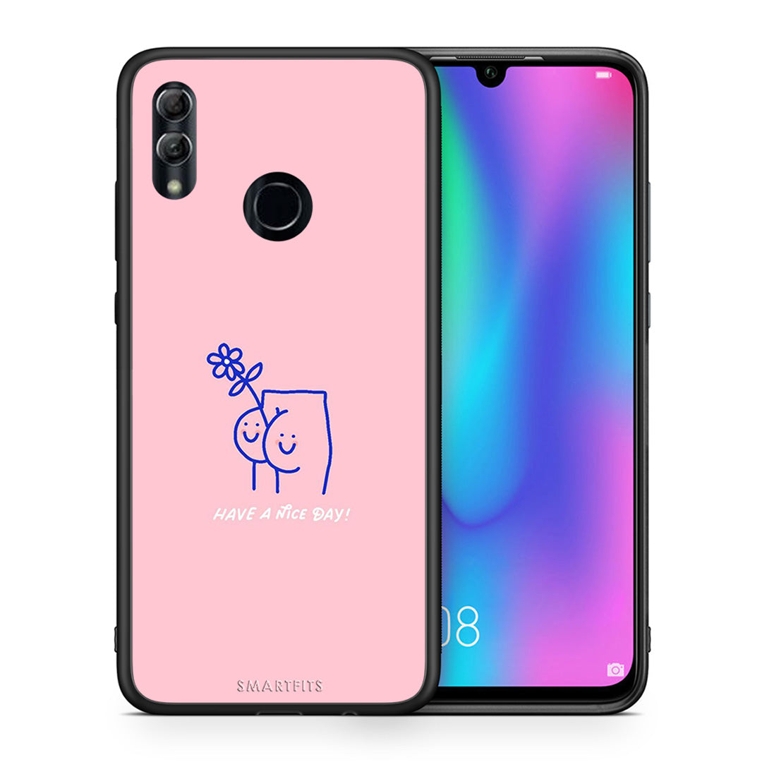 Θήκη Honor 10 Lite Nice Day από τη Smartfits με σχέδιο στο πίσω μέρος και μαύρο περίβλημα | Honor 10 Lite Nice Day case with colorful back and black bezels