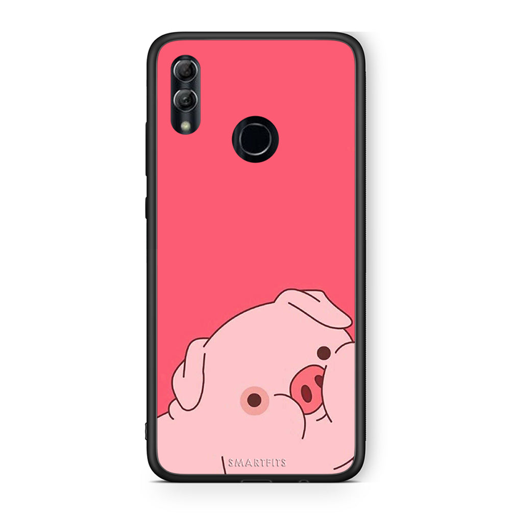 Honor 10 Lite Pig Love 1 Θήκη Αγίου Βαλεντίνου από τη Smartfits με σχέδιο στο πίσω μέρος και μαύρο περίβλημα | Smartphone case with colorful back and black bezels by Smartfits